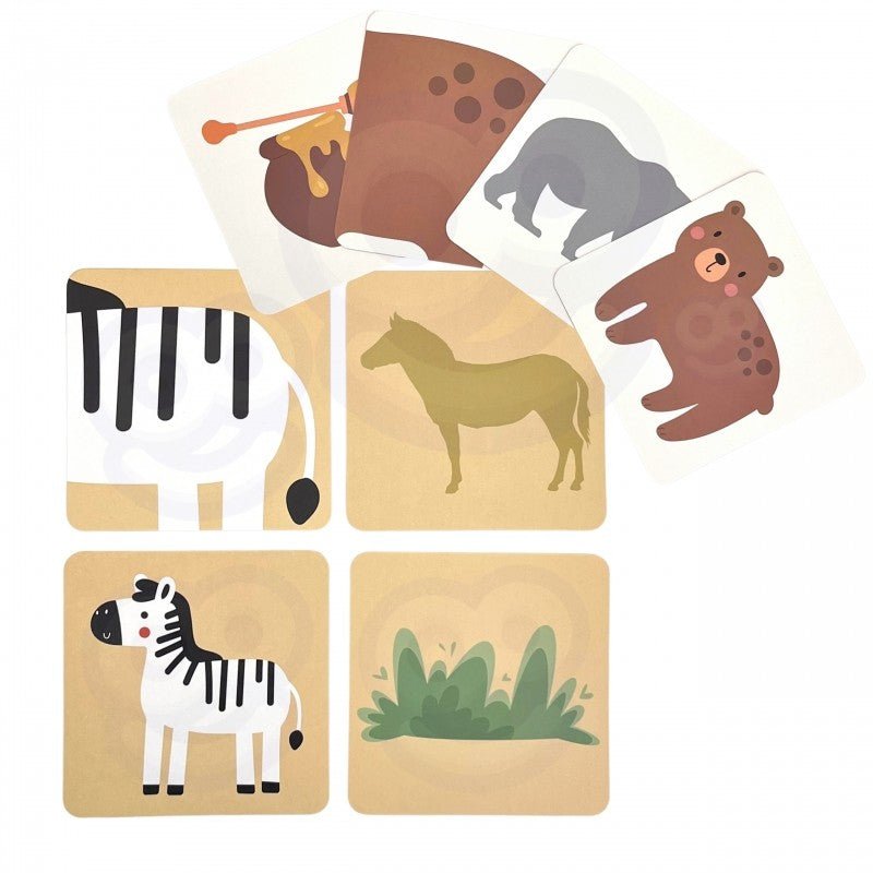 Wooden Shaky Tower Skill Game with Animals - Kindeco