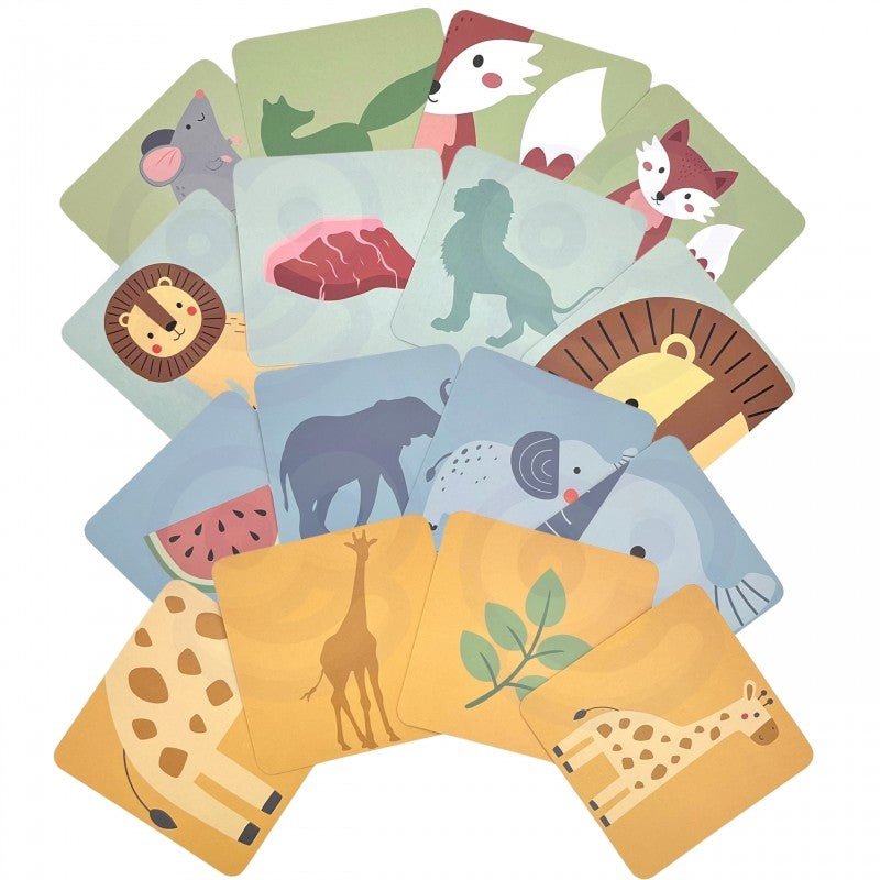 Wooden Shaky Tower Skill Game with Animals - Kindeco