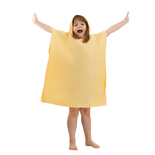 Waffle Fabric Kids' Poncho