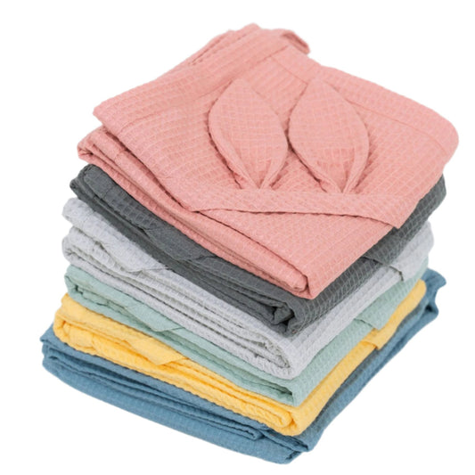 Waffle Fabric Towel with Bunny Ears