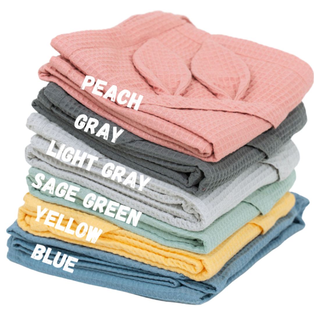 Waffle Fabric Towel with Bunny Ears