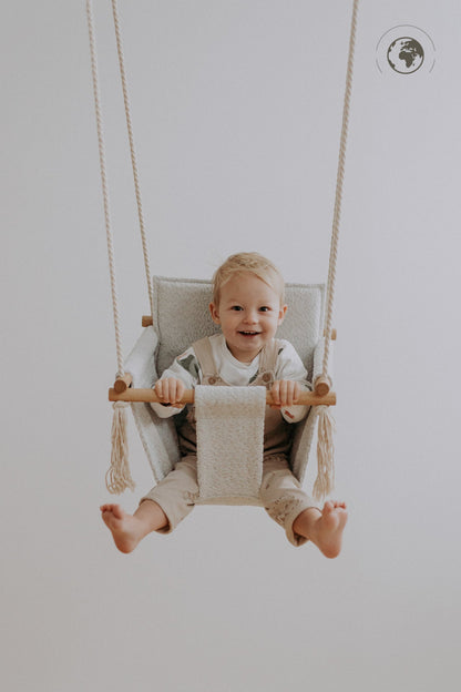 BaBi Baby Swing - Bouclé Ice Grey - Kindeco