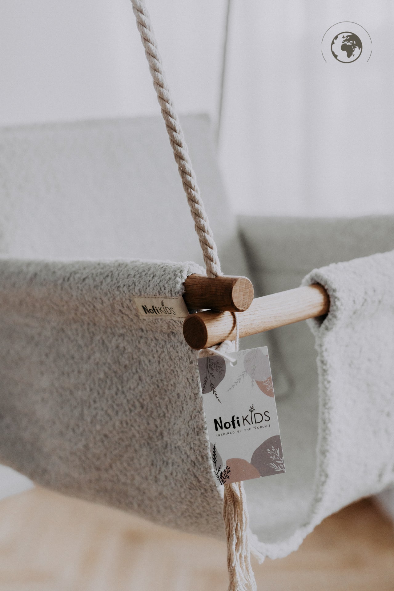 BaBi Baby Swing - Bouclé Ice Grey - Kindeco