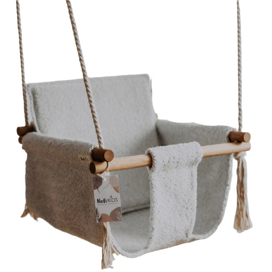 BaBi Baby Swing - Bouclé Ice Grey - Kindeco