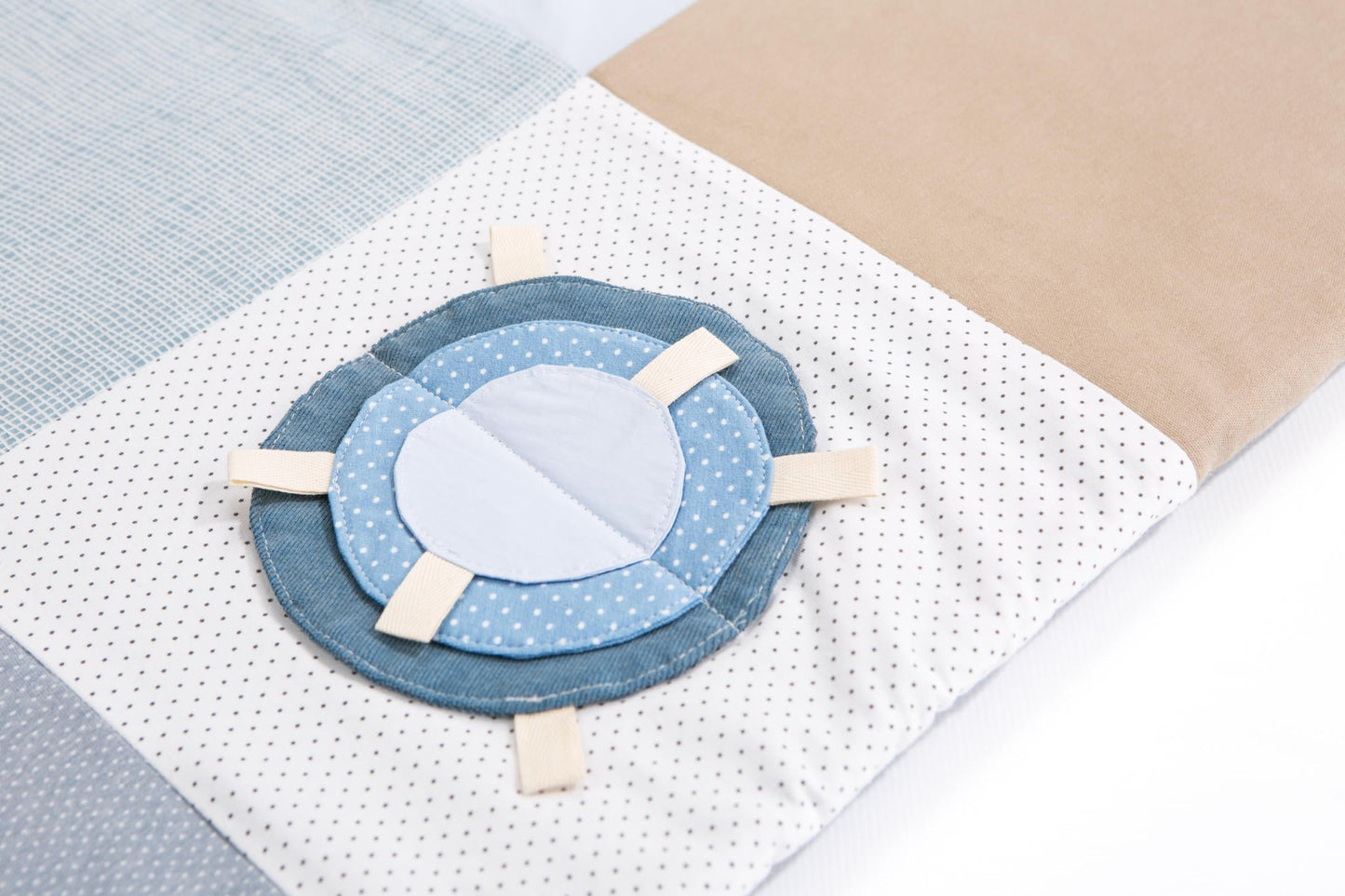 Baby Activity Mat with Arches & Toys - Blue (100x100cm) - Kindeco