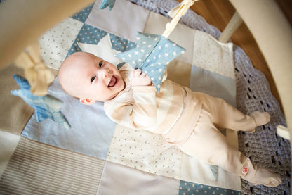 Baby Activity Mat with Arches & Toys - Blue (80x80cm) - Kindeco