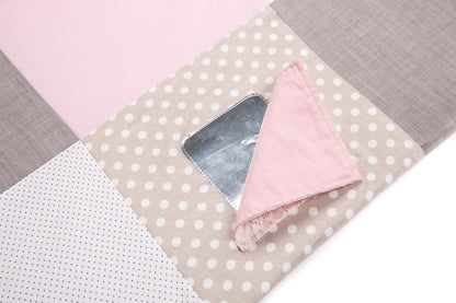 Baby Activity Mat with Arches & Toys - Pink (100x100cm) - Kindeco