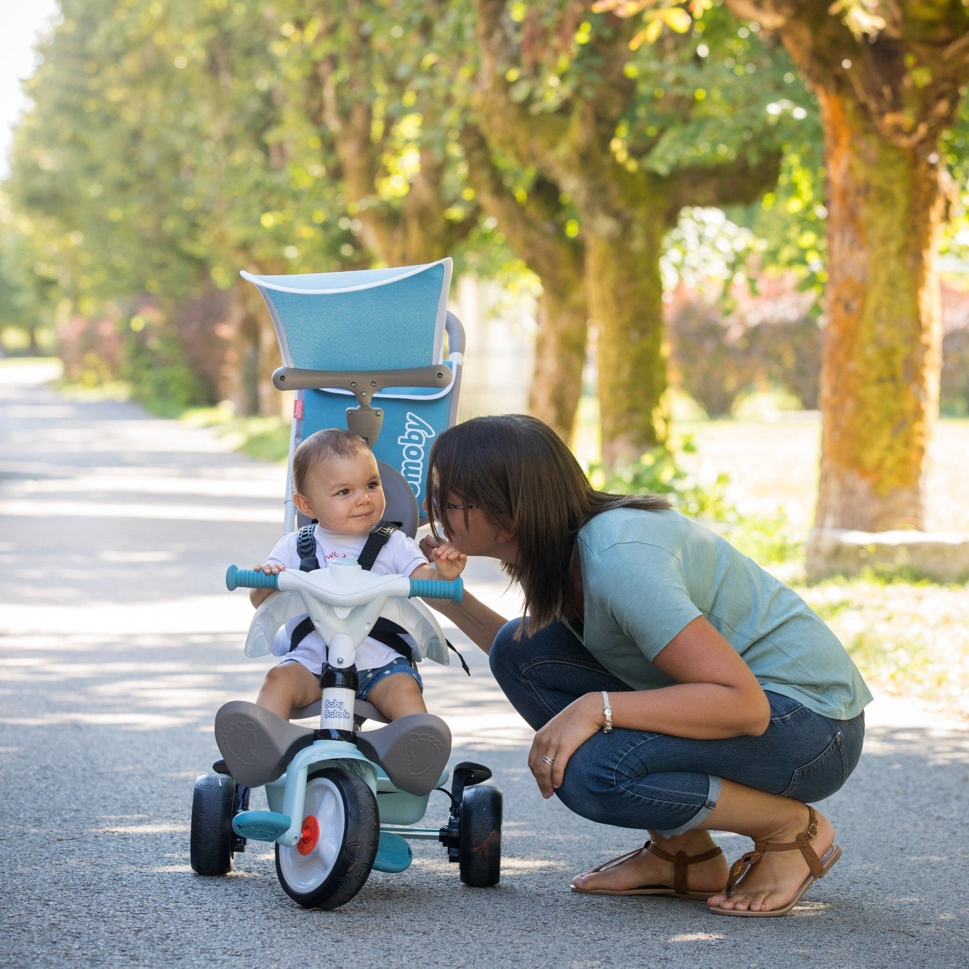 Baby Balade Plus 3 - in - 1 Tricycle - Blue - Kindeco