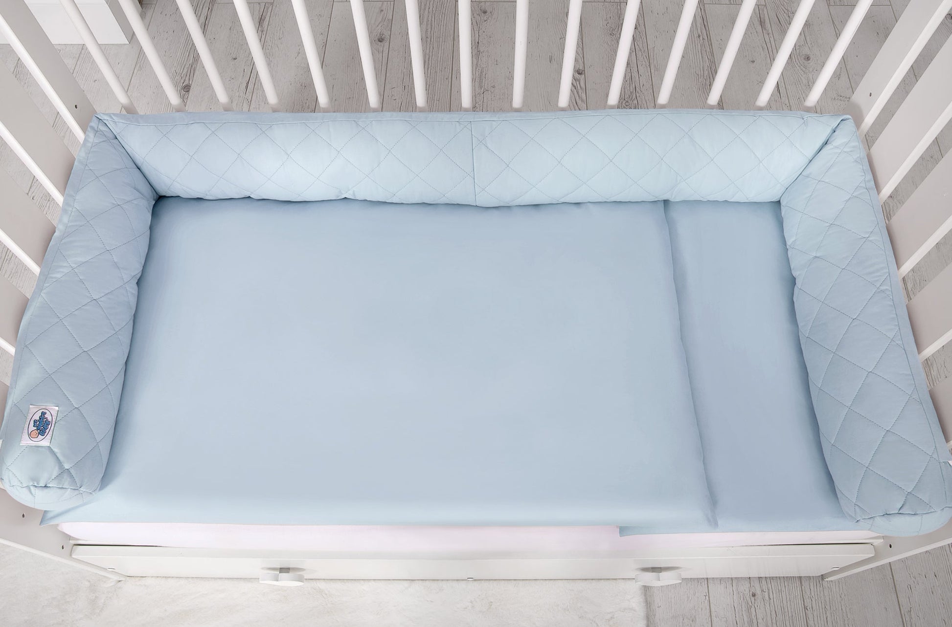 Baby Nest 2 - in - 1 Quilted – Blue - Kindeco