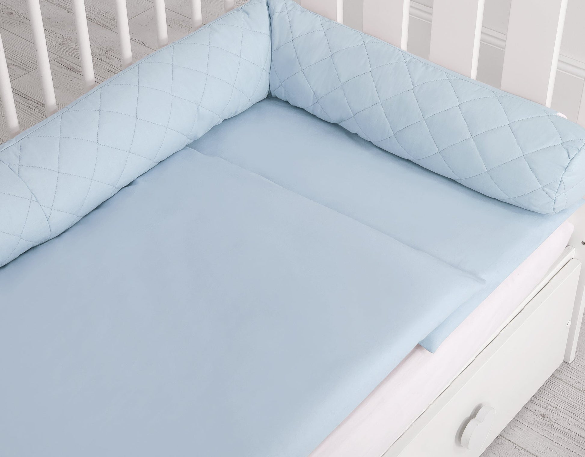 Baby Nest 2 - in - 1 Quilted – Blue - Kindeco