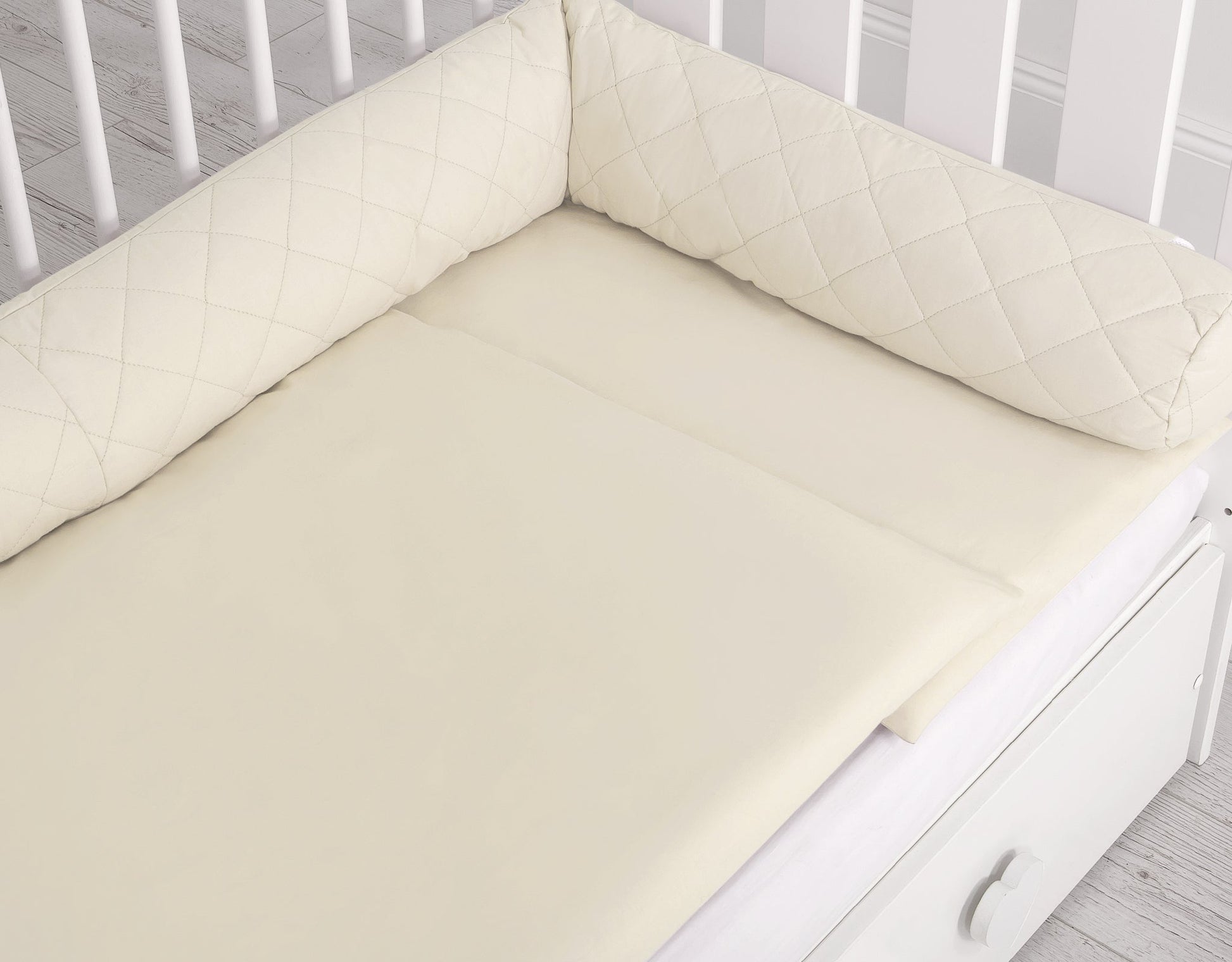 Baby Nest 2 - in - 1 Quilted – Cream - Kindeco