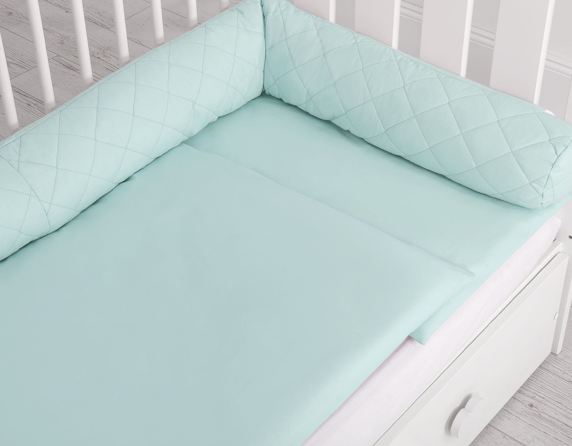 Baby Nest 2 - in - 1 Quilted – Mint - Kindeco