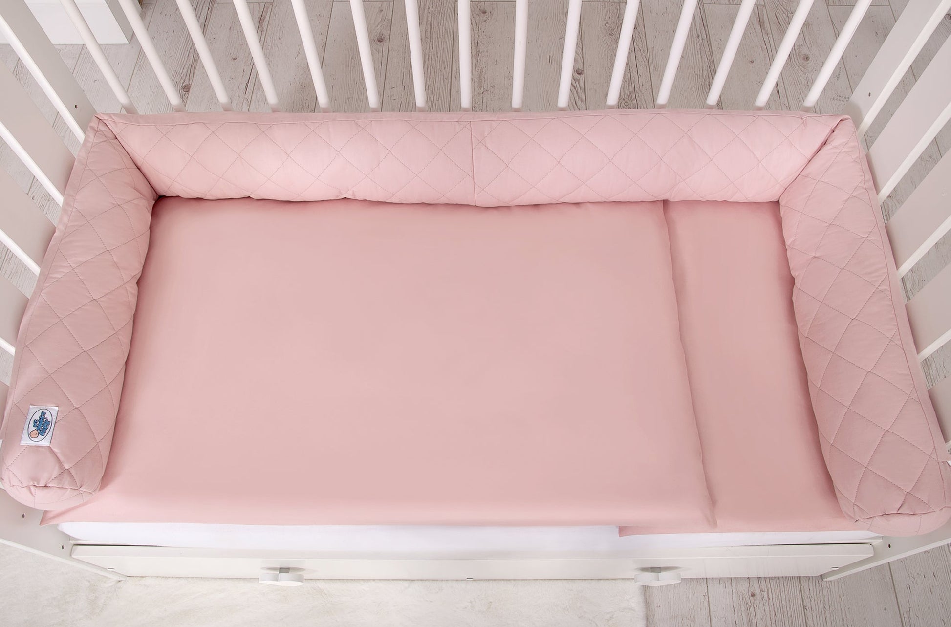 Baby Nest 2 - in - 1 Quilted – Pastel Pink - Kindeco