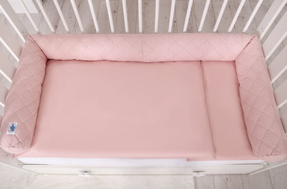 Baby Nest 2 - in - 1 Quilted – Pastel Pink - Kindeco