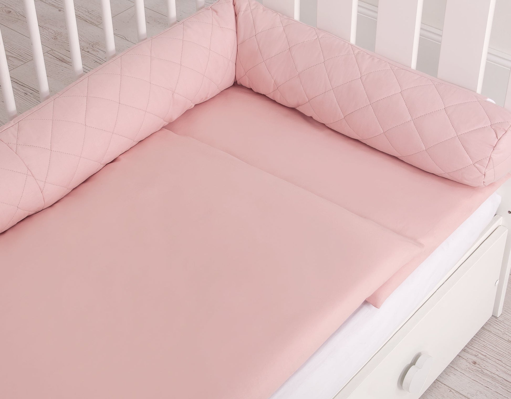 Baby Nest 2 - in - 1 Quilted – Pastel Pink - Kindeco