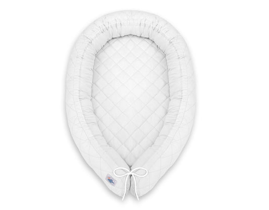 Baby Nest 2 - in - 1 Quilted – White - Kindeco