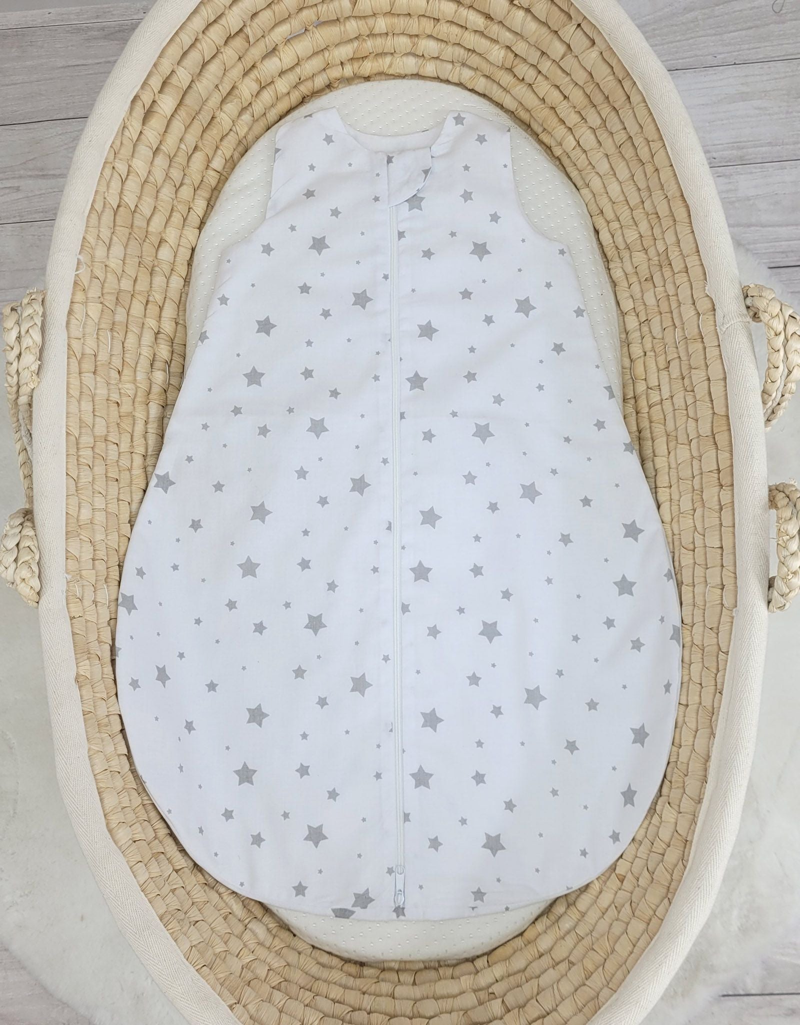 Baby Sleeping Bag – Mini Stars Grey - Kindeco