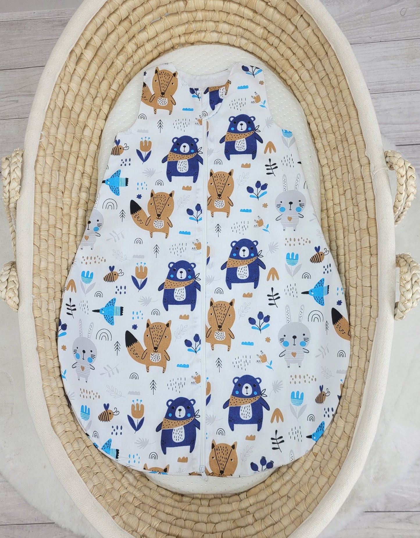 Baby Sleeping Bag S – Navy Blue Bears - Kindeco