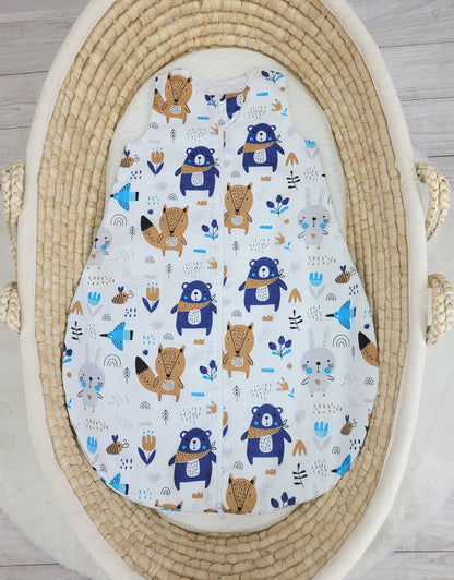 Baby Sleeping Bag S – Navy Blue Bears - Kindeco
