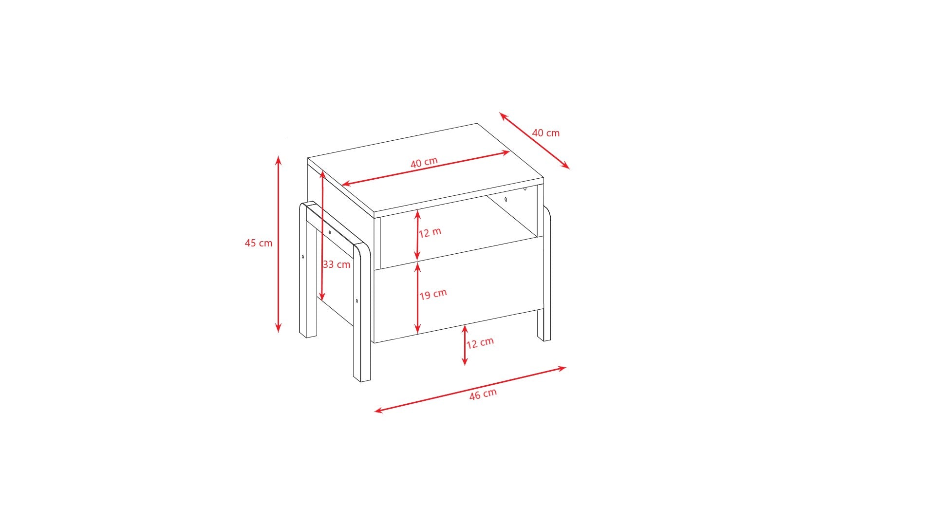 Bedside Table Victor - Kindeco