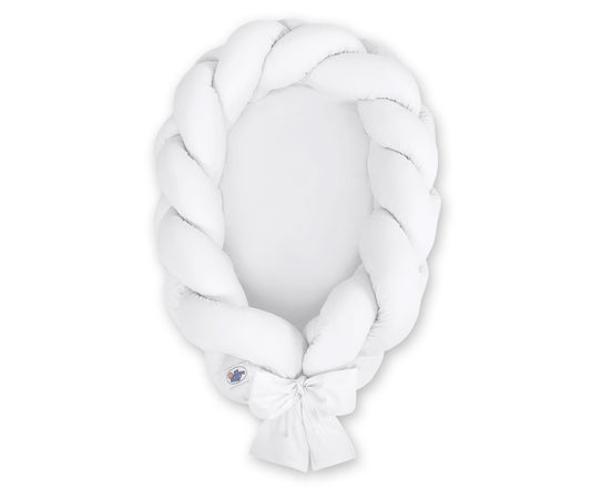 Braided Baby Nest 2 in 1 - White - Kindeco