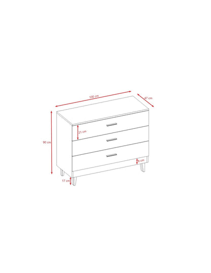 Chest of Drawers Kubi - Cashmere - Kindeco
