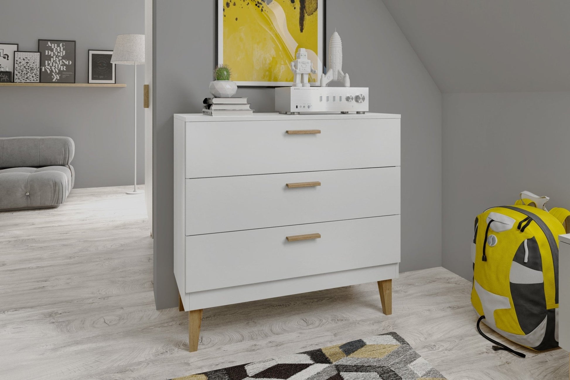 Chest of Drawers Kubi - White - Kindeco