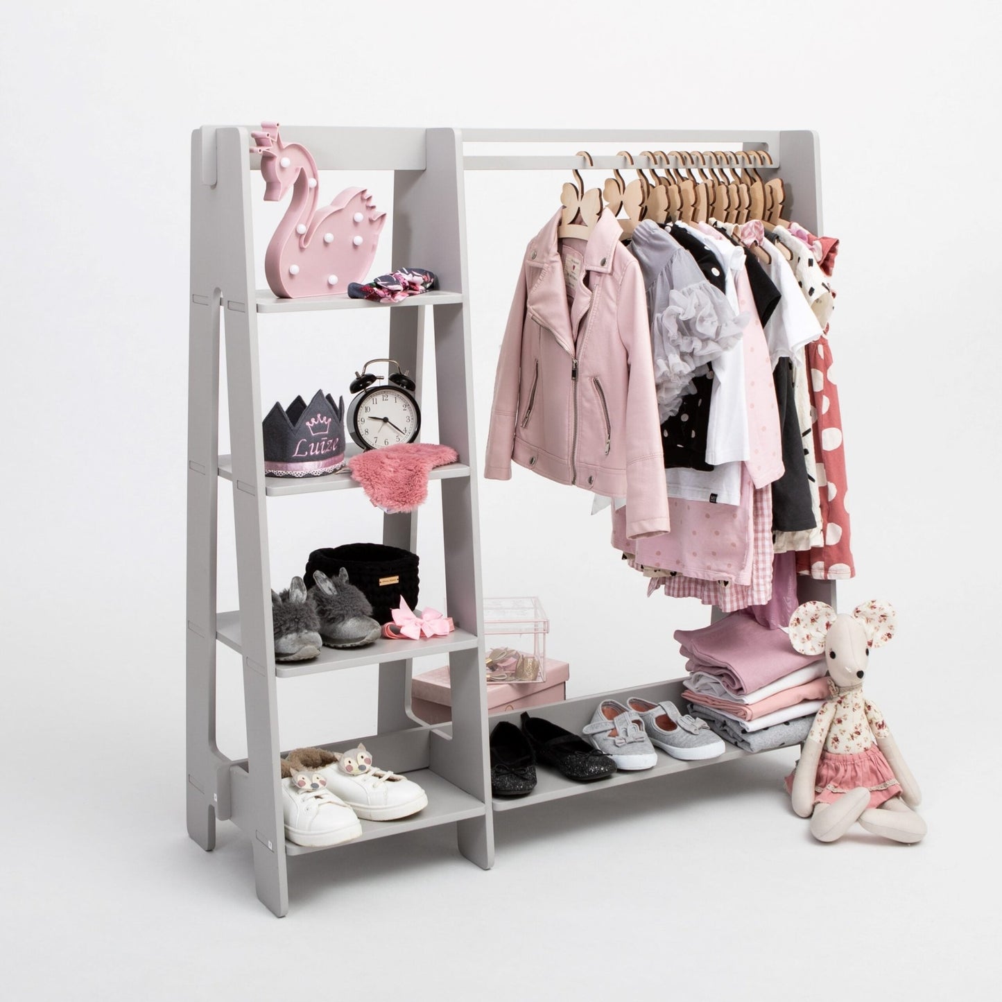 Clothing Rack with Shelves for Toddlers - Kindeco