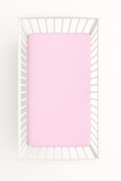 Cotton Fitted Sheet 120x60cm – Pink - Kindeco