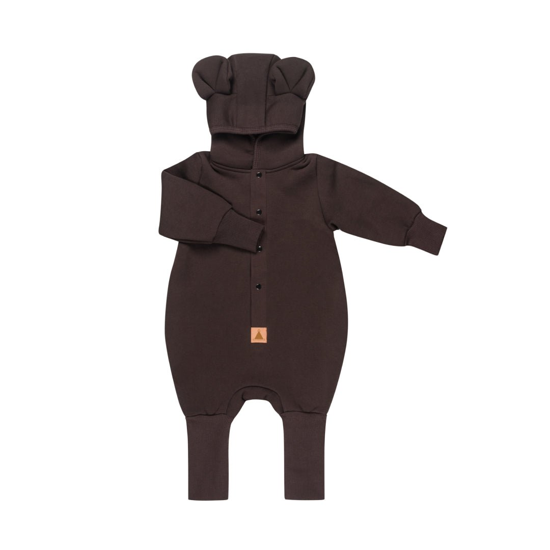 Eared Jumpsuit for Babies and Kids - Chocolate - Kindeco