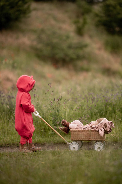 Eared Jumpsuit for Babies and Kids - Coral - Kindeco