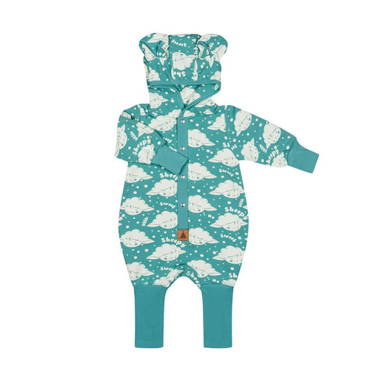Eared Jumpsuit for Babies and Kids - Mint Sheep - Kindeco
