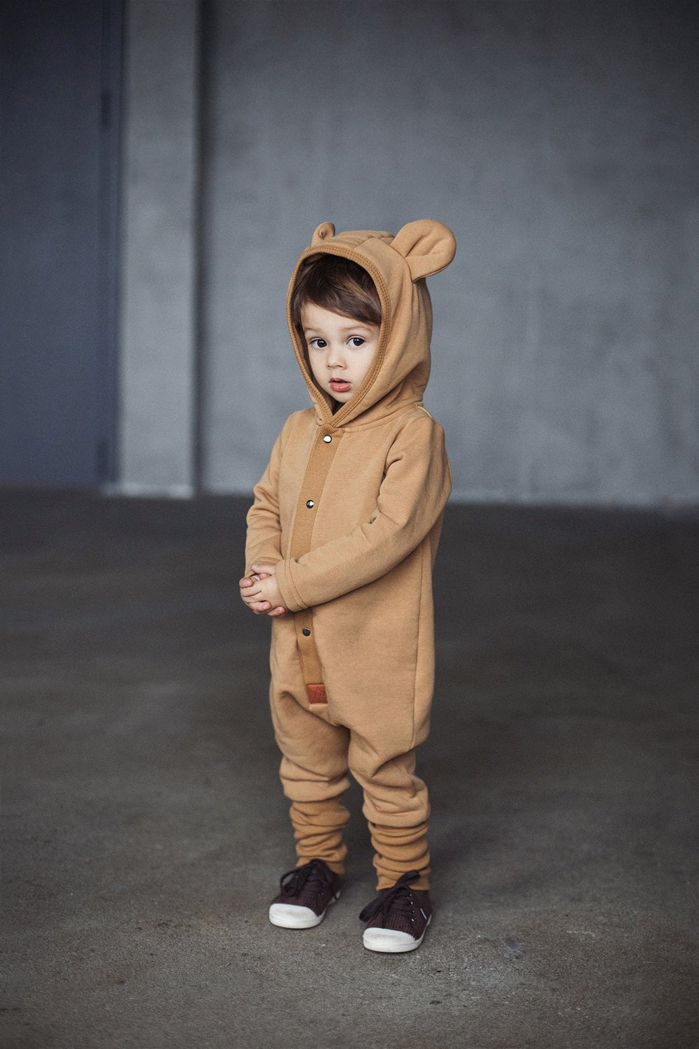 Eared Jumpsuit for Babies and Kids - Mustard - Kindeco