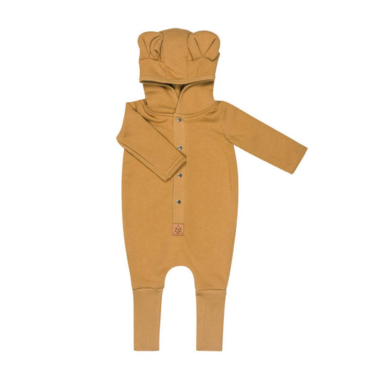 Eared Jumpsuit for Babies and Kids - Mustard - Kindeco