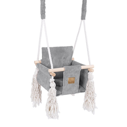 Indoor Baby Swing, Square - Grey - Kindeco