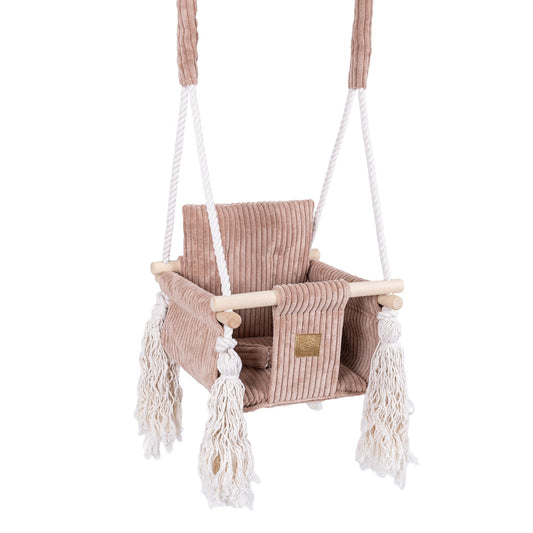 Indoor Baby Swing, Square - Pink Powder - Kindeco