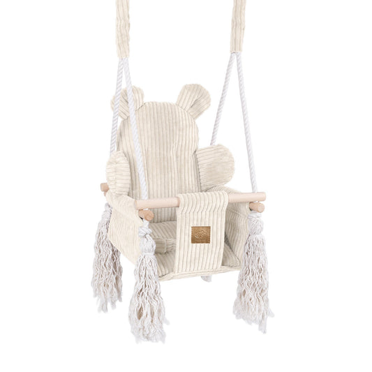 Indoor Baby Swing, Teddy - Ecru - Kindeco