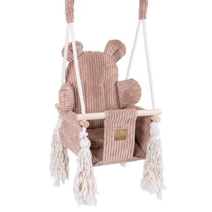 Indoor Baby Swing, Teddy - Pink Powder - Kindeco