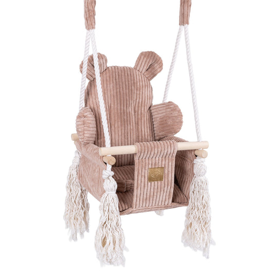 Indoor Baby Swing, Teddy - Pink Powder - Kindeco