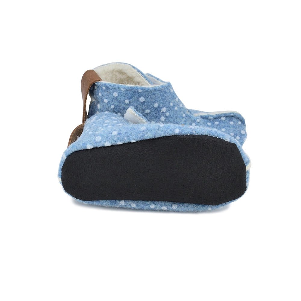 KAKU Children's Slippers - Blue with Dots - Kindeco
