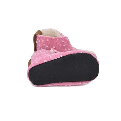 KAKU Children's Slippers - Pink with Dots - Kindeco