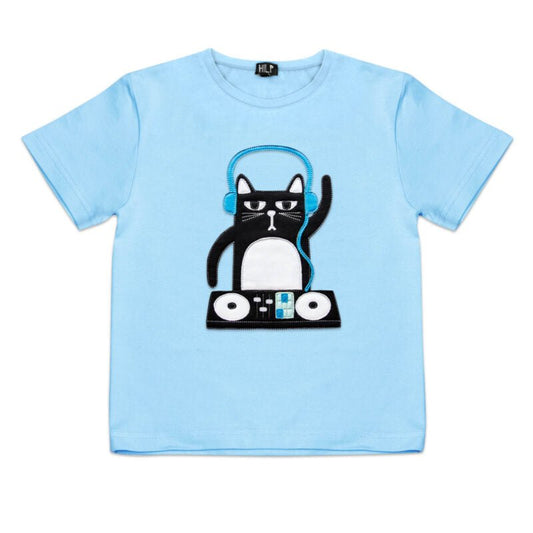 Kids DJ Cat T-Shirt - Kindeco
