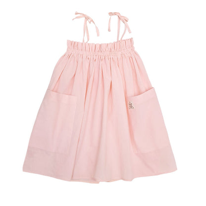 Kids Dress Milka – Peach - Kindeco