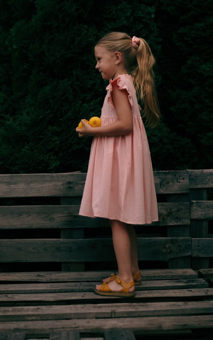 Kids Dress Sisi – Peach - Kindeco