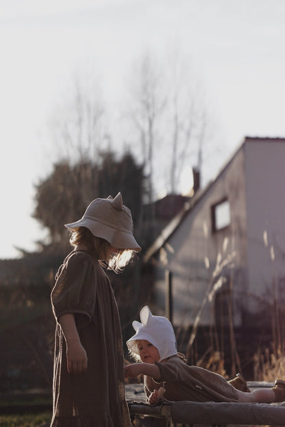 Kids Hat with Ears - Beige - Kindeco