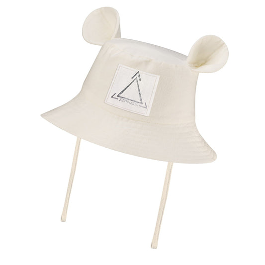 Kids Hat with Ears - Ecru - Kindeco