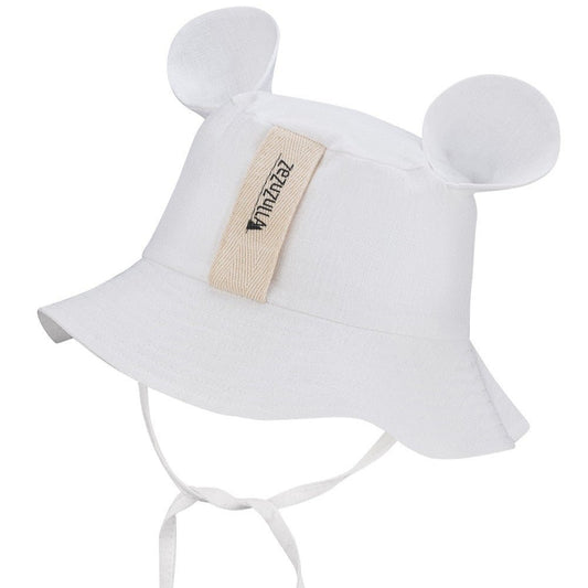 Kids Hat with Ears - White - Kindeco