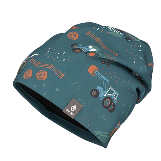 Kids Merino Hat Beanie For Autumn And Spring METTE - Tractors