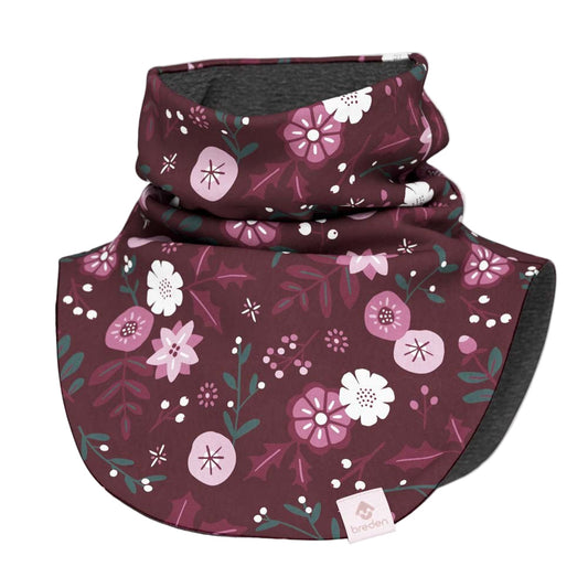 Kids Merino Neck Warmer MIKEL - Winter Flowers