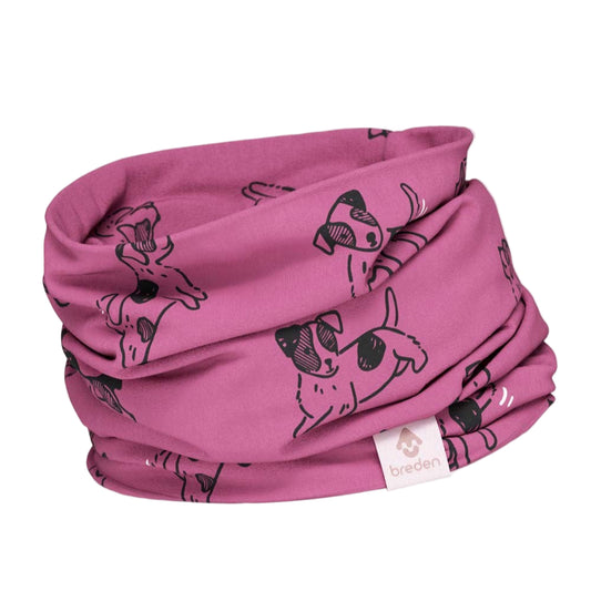 Kids Neck Tube For Autumn And Spring TOBIAS - Pink Dogs